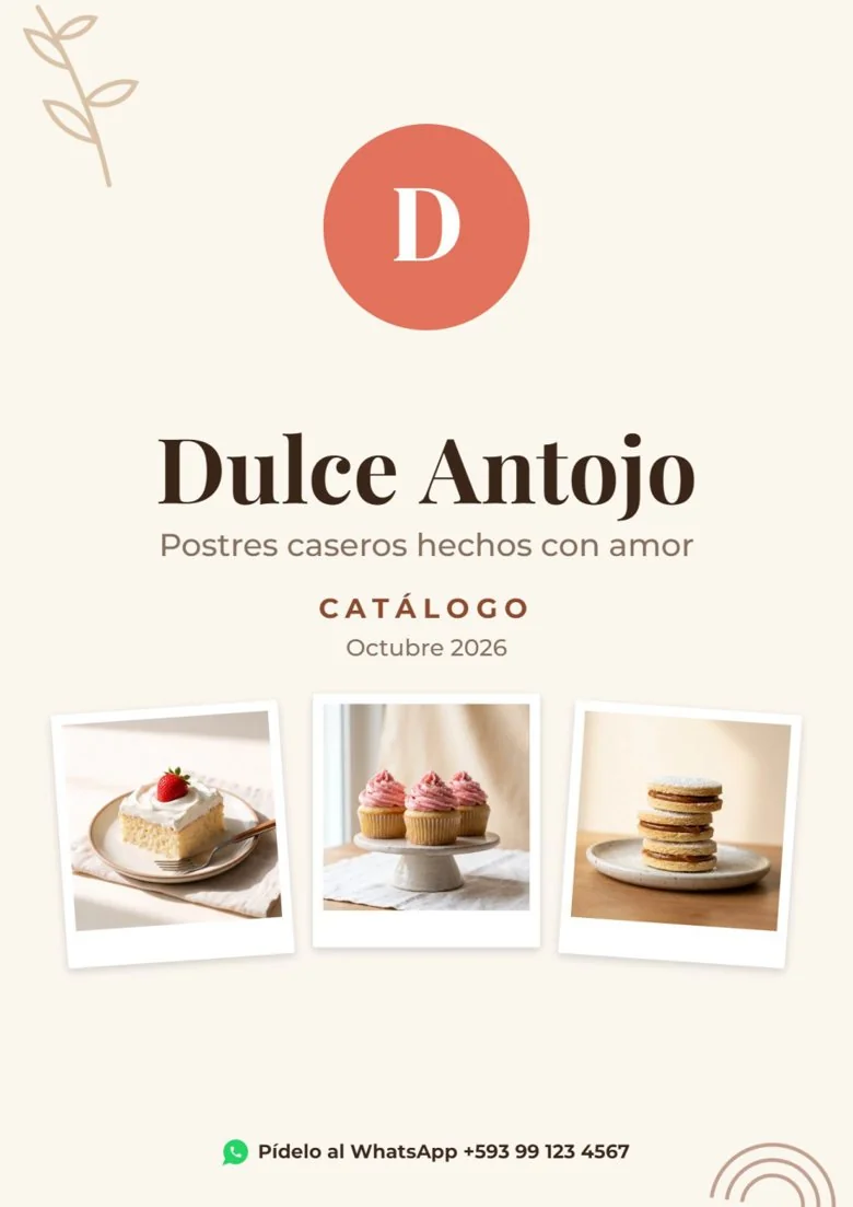 Resultado real: portada del catálogo de Dulce Antojo